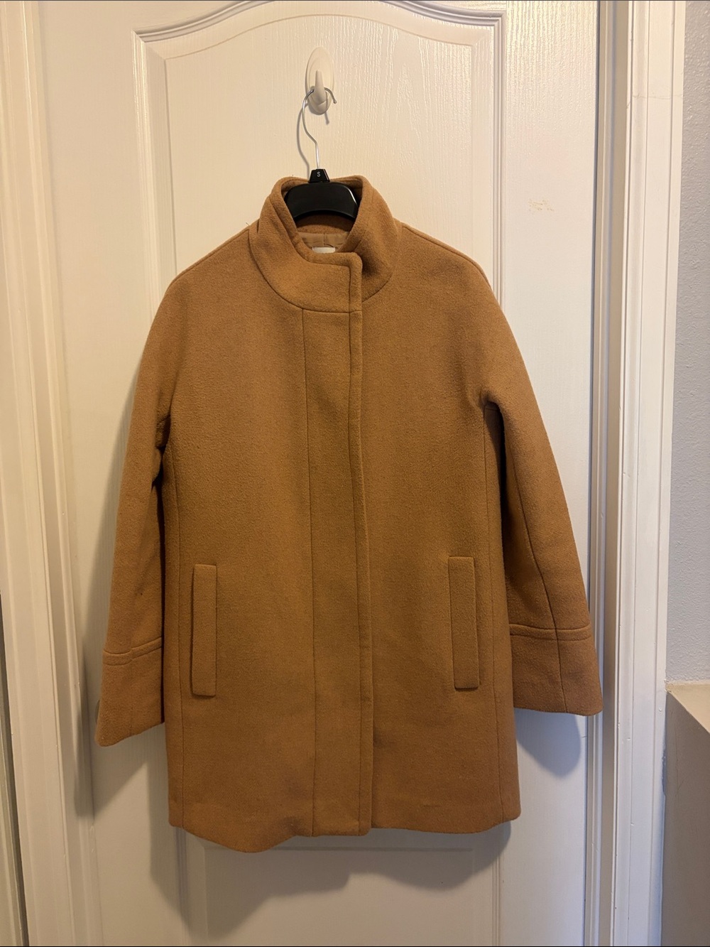 J. Crew Factory Camel Wool Blend Coat